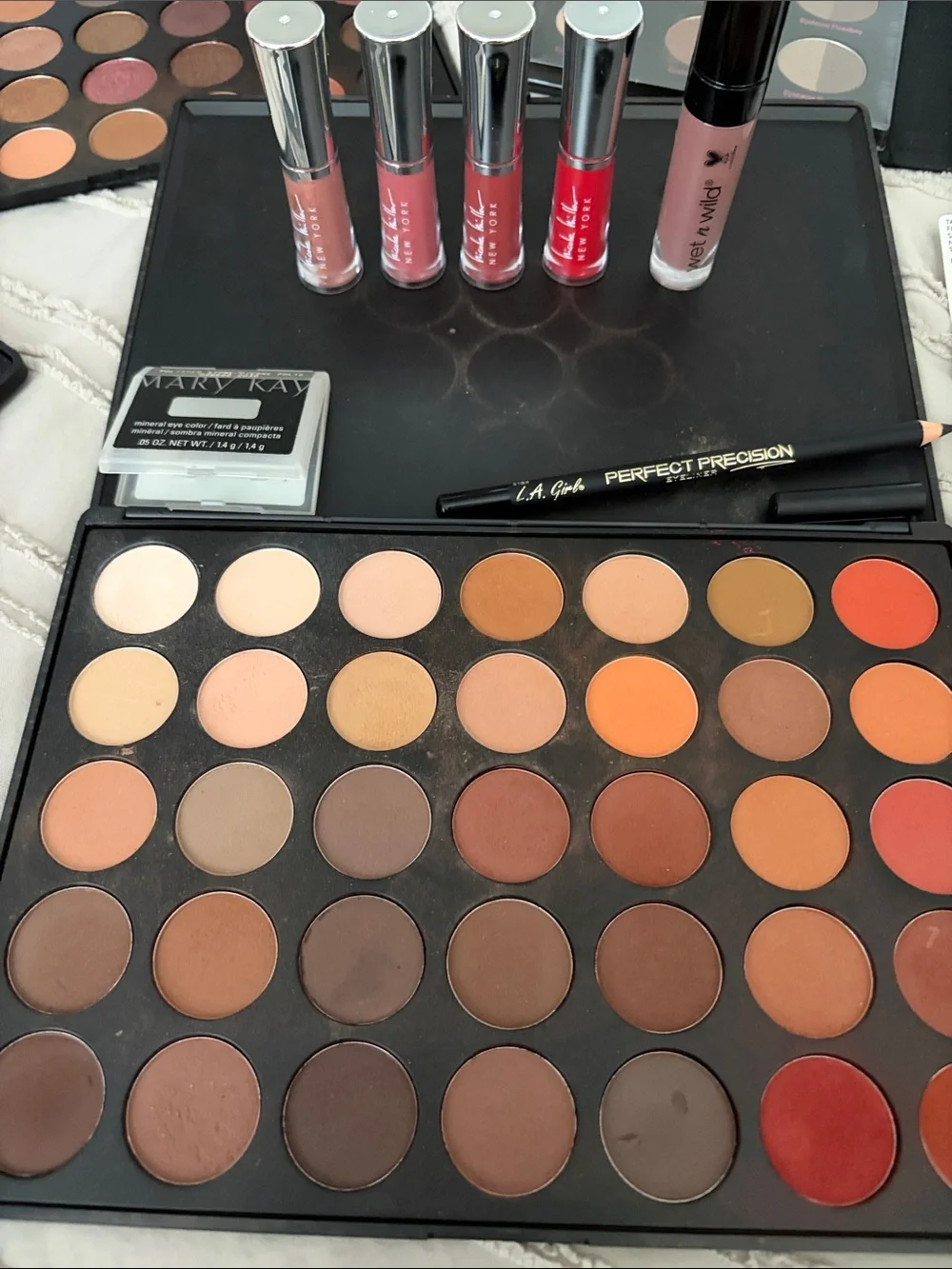 BH Cosmetics Warm Eyeshadow Palette Set - Brown, Peach, Orange, Red